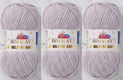 Himalaya Delphin Baby-Garn, 3 Stück, 395 Meter, 3 x 100 g, super sperriges Babydeckengarn (80357) von Himalaya Yarns