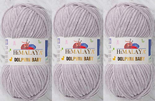 Himalaya Delphin Baby-Garn, 3 Stück, 395 Meter, 3 x 100 g, super sperriges Babydeckengarn (80357) von Himalaya Yarns
