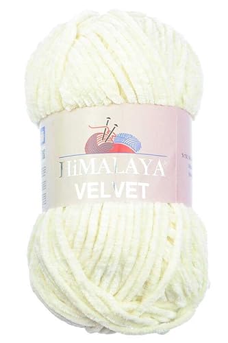 Himalaya Velvet, 2 Stränge/Knäuel, 100% Polyester, zum Stricken, Häkeln, Chenille-Strickgarn, flauschiges Garn, Kleidung, Babydecken, jeder Strang/Knäuel 100 g, 120 m, (90008) von Himalaya velvet