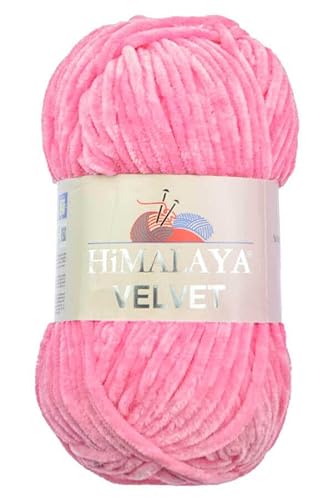Himalaya Velvet, 2 Stränge/Knäuel, 100% Polyester, zum Stricken, Häkeln, Chenille-Strickgarn, flauschiges Garn, Kleidung, Babydecken, jeder Strang/Knäuel 100 g, 120 m, (90009) von Himalaya velvet