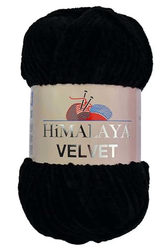 Himalaya Velvet, 2 Stränge/Knäuel, 100% Polyester, zum Stricken, Häkeln, Chenille-Strickgarn, flauschiges Garn, Kleidung, Babydecken, jeder Strang/Knäuel 100 g, 120 m, (90011) von Himalaya velvet