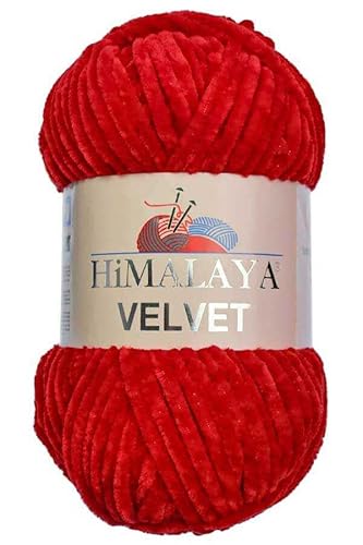 Himalaya Velvet, 2 Stränge/Knäuel, 100% Polyester, zum Stricken, Häkeln, Chenille-Strickgarn, flauschiges Garn, Kleidung, Babydecken, jeder Strang/Knäuel 100 g, 120 m, (90018) von Himalaya velvet