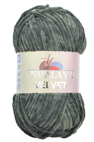 Himalaya Velvet, 2 Stränge/Knäuel, 100% Polyester, zum Stricken, Häkeln, Chenille-Strickgarn, flauschiges Garn, Kleidung, Babydecken, jeder Strang/Knäuel 100 g, 120 m, (90020) von Himalaya velvet