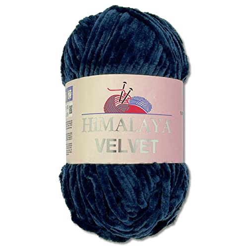 Himalaya Velvet, 2 Stränge/Knäuel, 100% Polyester, zum Stricken, Häkeln, Chenille-Strickgarn, flauschiges Garn, Kleidung, Babydecken, jeder Strang/Knäuel 100 g, 120 m, (90021) von Himalaya velvet