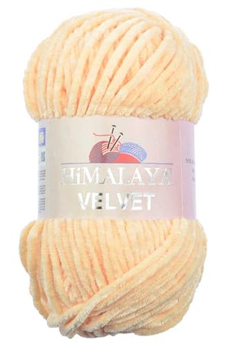Himalaya Velvet, 2 Stränge/Knäuel, 100% Polyester, zum Stricken, Häkeln, Chenille-Strickgarn, flauschiges Garn, Kleidung, Babydecken, jeder Strang/Knäuel 100 g, 120 m, (90033) von Himalaya velvet