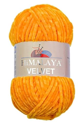 Himalaya Velvet, 2 Stränge/Knäuel, 100% Polyester, zum Stricken, Häkeln, Chenille-Strickgarn, flauschiges Garn, Kleidung, Babydecken, jeder Strang/Knäuel 100 g, 120 m, (90068) von Himalaya velvet
