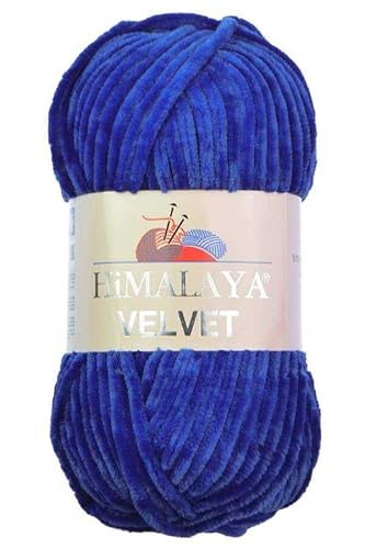 Himalaya Velvet, 3 Stränge/Knäuel, 100% Polyester, zum Stricken, Häkeln, Chenille-Strickgarn, flauschiges Garn, Kleidung, Babydecken, jeder Strang/Knäuel 100 g, 120 m, (90029) von Himalaya velvet