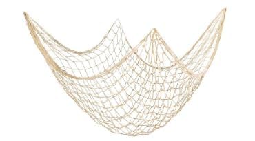 Hinapan 1 Stück Dekoratives Fischernetz-Dekor(200x100cm), Natürliche Baumwollnetz-Dekoration, im mediterranen und nautischen Stil, für Strand-Partys, Wohnzimmer und Schlafzimmer von Hinapan