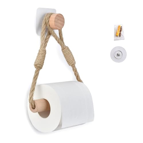 Hinapan 1 Stück Handtuchhalter Aus Hanfseil, Vintage Juteseil Toilettenpapierhalter, Selbstklebender Toilettenpapierhalter Handtuchhalter, Stehend für Badezimmerdekorationen, Kein Bohren Hinapan 1 Stück Handtuchhalter Aus Hanfseil, Vintage Juteseil Toilettenpapierhalter, Selbstklebender Toilettenpapierhalter Handtuchhalter, Stehend für Badezimmerdekorationen, Kein Bohren von Hinapan
