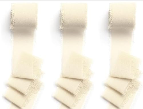 Hinapan 2 Rollen Geschenkband, Chiffon und Satin Schleifenband für Geschenkverpackung, Für Hochzeit, Taufe und Handwerk (4 cm x 5 m), Inkl. 1 Schere von Hinapan