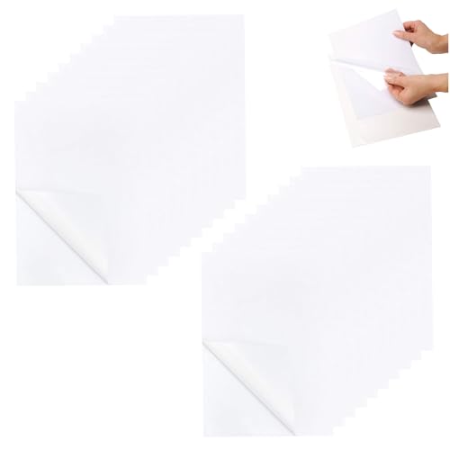 Hinapan 20 Blatt A4 Doppelseitiger Kleberblätter, Klares Doppelseitiges Klebeband, Doppelseitiger Kleberfilm, Starkes Klebeband, Selbstklebeband, für Kunsthandwerk, Fotoalben von Hinapan