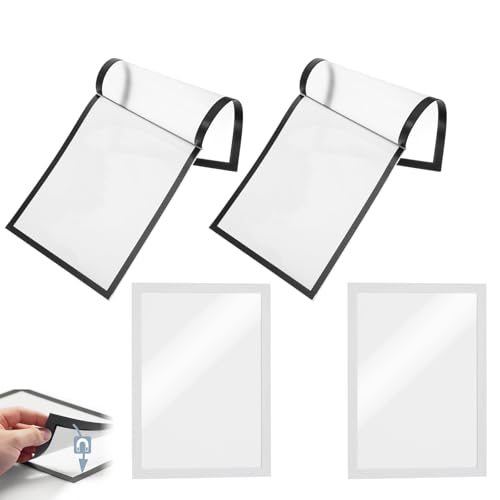 Hinapan 4 Stück A4 Magnetrahmen, Selbstklebender Magnetischer Bilderrahmen, Transparent und Wandmontierbar, für Diamond Painting, Infotafeln, Kinderbilder Hinapan 4 Stück A4 Magnetrahmen, Selbstklebender Magnetischer Bilderrahmen, Transparent und Wandmontierbar, für Diamond Painting, Infotafeln, Kinderbilder von Hinapan