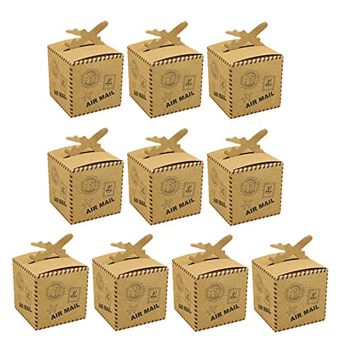 Hinleise 10 Stück Hochzeitsgeschenke Süßigkeitenschachteln Flugzeug Dekorationen Geschenkbox Kraftpapier Schokolade Verpackung Box für Geburtstag Ostern Hinleise 10 Stück Hochzeitsgeschenke Süßigkeitenschachteln Flugzeug Dekorationen Geschenkbox Kraftpapier Schokolade Verpackung Box für Geburtstag Ostern von Hinleise