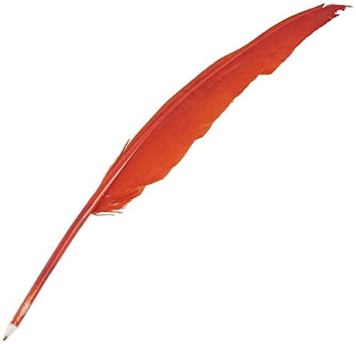 Hinleise Federkiel, Retro-Stil, schwarze Tinte, rote Federkiel, Kugelschreiber, Federstift, elegante Büroobjekte (1 Stück) von Hinleise