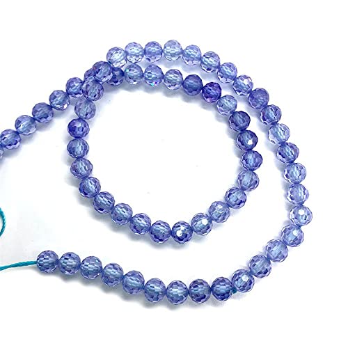 Hinleise Natürliche Zirkon-Perlen, runde Perlen für selbstgemachte Armbänder, Halsketten, Schmuck, Schlüsselanhängerherstellung, Zubehör (L380 mm) von Hinleise
