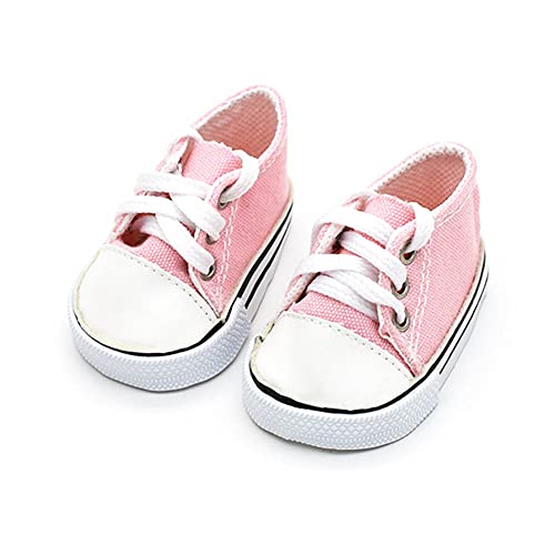 Hinleise Puppe Schnürschuhe Canvas Schuhe für 18 Zoll American Doll Kleidung Kostüm Zubehör (D) von Hinleise