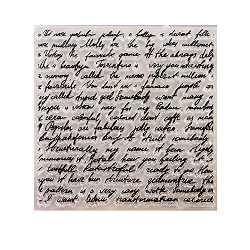 Hinleise Transparente Silikon-Stempel-Siegelfolie – Text Hintergrund transparent Siegel Prägung Stempel für Kartenherstellung Scrapbooking Dekoration Worte Tagebuch DIY Album Hinleise Transparente Silikon-Stempel-Siegelfolie – Text Hintergrund transparent Siegel Prägung Stempel für Kartenherstellung Scrapbooking Dekoration Worte Tagebuch DIY Album von Hinleise