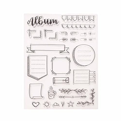 Hinleise transparente Silikon-Stempel – Etikett transparent Siegel Prägung Stempel für DIY Scrapbooking Fotoalbum Dekoration B von Hinleise