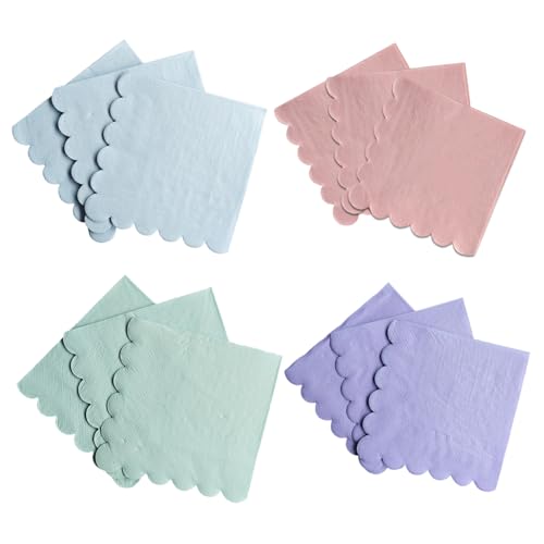 Cocktailservietten, 100 Stück, 4 Farben, gewellte Einwegservietten aus Holzzellstoff für Abendessen, Hochzeit, Geburtstag, Party, Getränke, 12, 7 x 12, 7 cm, Falzgröße Cocktailservietten, 100 Stück, 4 Farben, gewellte Einwegservietten aus Holzzellstoff für Abendessen, Hochzeit, Geburtstag, Party, Getränke, 12, 7 x 12, 7 cm, Falzgröße von Hintyne