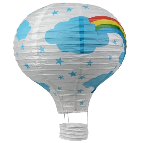 Heißluftballon-Laterne 40, 6 cm groß süßes Regenbogenmuster hängende Heißluftballon-Papierlaternen-Dekoration Heißluftballon-Laterne 40, 6 cm groß süßes Regenbogenmuster hängende Heißluftballon-Papierlaternen-Dekoration von Hintyne