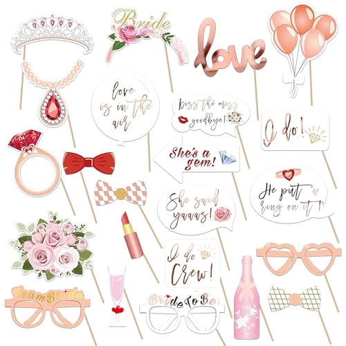 23 Stück JGA Deko Accessoires Hochzeit Frauen, Fotobox Requisiten für Junggesellinnenabschied Team Bride Deko Foto Booth Props & Party Zubehör für Bachelorette Party Hochzeitsfotobox Hochzeitsdeko 23 Stück JGA Deko Accessoires Hochzeit Frauen, Fotobox Requisiten für Junggesellinnenabschied Team Bride Deko Foto Booth Props & Party Zubehör für Bachelorette Party Hochzeitsfotobox Hochzeitsdeko von Hioip