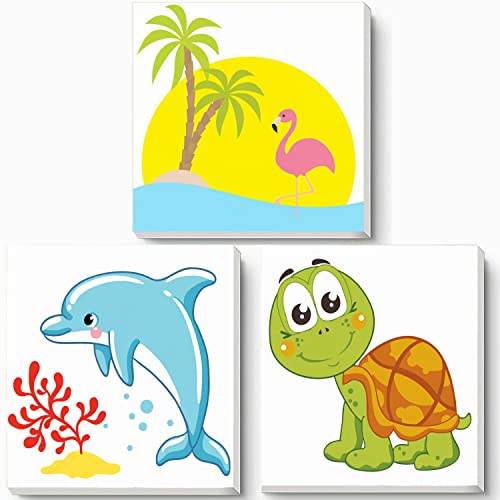 Hiolife Malen-nach-Zahlen-Set für Kinder und Anfänger, Malset für Mädchen und Jungen, DIY-Acryl-Ölgemälde auf Leinwand, 20 x 20 cm, 3er-Pack – mit Rahmen Hiolife Malen-nach-Zahlen-Set für Kinder und Anfänger, Malset für Mädchen und Jungen, DIY-Acryl-Ölgemälde auf Leinwand, 20 x 20 cm, 3er-Pack – mit Rahmen von Hiolife