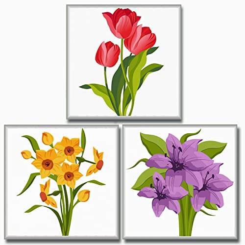 Hiolife Malen-nach-Zahlen-Set für Kinder und Anfänger, Malset für Mädchen und Jungen, DIY-Acryl-Ölgemälde auf Leinwand, 20 x 20 cm, 3er-Pack – mit Rahmen Hiolife Malen-nach-Zahlen-Set für Kinder und Anfänger, Malset für Mädchen und Jungen, DIY-Acryl-Ölgemälde auf Leinwand, 20 x 20 cm, 3er-Pack – mit Rahmen von Hiolife