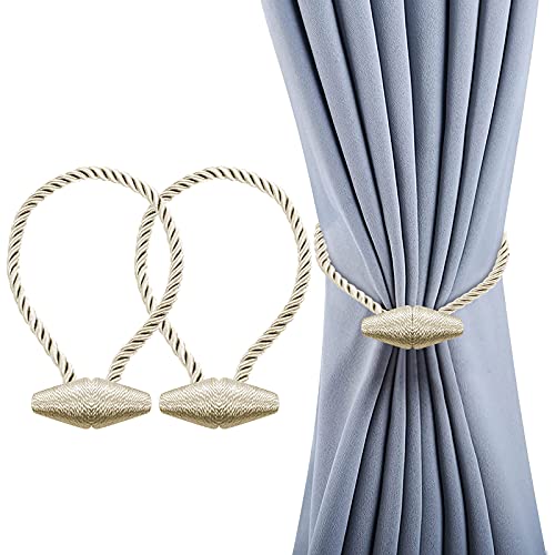 Hion Magnetic Curtain Tiebacks Beige von Hion