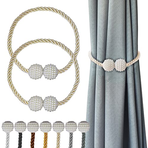 Hion Magnetic Curtain Tiebacks Beige von Hion