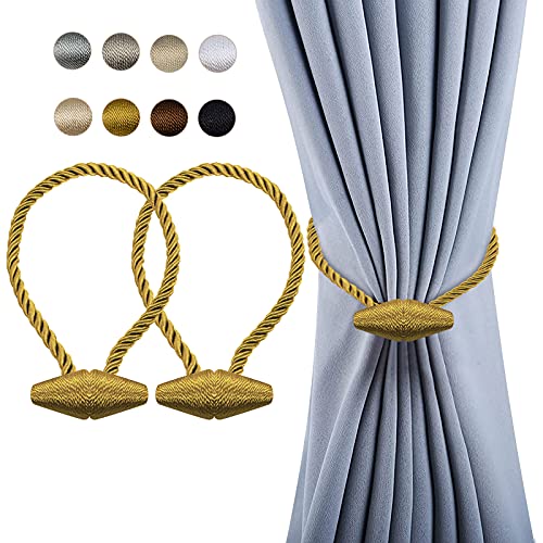 Hion Magnetische Vorhang-Raffhalter, Vorhang-Raffhalter, Gardinenhalter, Vorhanghalter, Haken, dekorativer Vorhang-Weben, europäischer Stil, für Zuhause, Schlafzimmer, Büro von Hion