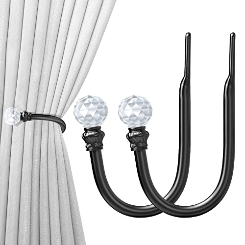 Hion Vorhanghalter, schwarz, 2 Stück, Vorhang-Raffhalter, Wandmontage, Vorhanghaken für Vorhänge Hion Vorhanghalter, schwarz, 2 Stück, Vorhang-Raffhalter, Wandmontage, Vorhanghaken für Vorhänge von Hion