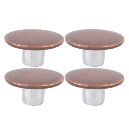 Hiraith 125 Sätze 17mm Hosenknopf Glatt Rote Bronze -Farbhosen -Gewinde -Nieten mit 2,5 X 8 Mm Spitzen Aluminiumschrauben von Hiraith