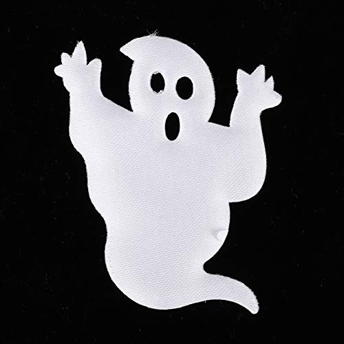 Hiraith 30 Stück Halloween-Geister-Konfetti, weiß, Vliesstoff, Feiertagsparty-Ornamente, Zubehör, 5 Cm (5cm Geist) von Hiraith