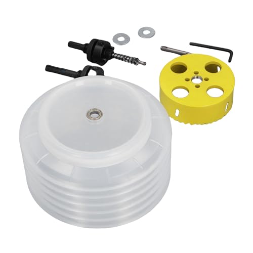 Hiraith 4-1/4 "Bimetallic Loch Saw Kit mit 6-1/4" Staubschale, Professioneller Lochschneider für 17-köpfige Lichter, Holz/Metall/PVC, Umfasst 2 Wellen, Mittelbohrer und Hiraith 4-1/4 "Bimetallic Loch Saw Kit mit 6-1/4" Staubschale, Professioneller Lochschneider für 17-köpfige Lichter, Holz/Metall/PVC, Umfasst 2 Wellen, Mittelbohrer und von Hiraith