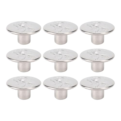 Hiraith 50 Sets 17mm Hosen mit Rosen Muster Knöpfe-Edelstahl-Silber Kappe mit Spitzen Schrauben Knöpfen für Hosen, Gürtel & Kunst Handwerk, Ersatz Nieten für Leder, Denim & Jacken Hiraith 50 Sets 17mm Hosen mit Rosen Muster Knöpfe-Edelstahl-Silber Kappe mit Spitzen Schrauben Knöpfen für Hosen, Gürtel & Kunst Handwerk, Ersatz Nieten für Leder, Denim & Jacken von Hiraith
