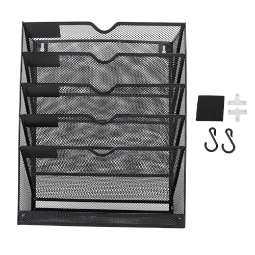 Hiraith 6 -stufige Wandmontage -Aktenorganisator - Halterung Metall Hanging Ordnerhalter für Home/Office | Das Platzsparende Vertikale Design mit 5 Taschen und Etikettenschlitzen Hiraith 6 -stufige Wandmontage -Aktenorganisator - Halterung Metall Hanging Ordnerhalter für Home/Office | Das Platzsparende Vertikale Design mit 5 Taschen und Etikettenschlitzen von Hiraith