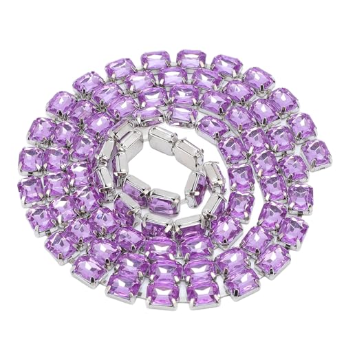 Hiraith -Trimkette, Hellviolettes Rechteck Dekor Acryl Glänzende Kette 8x10 Mm, Kleidungsschuhschmuckhandwerk 1m, Nähen oder Kleben, Vielseitige Accessoires für Jedes Outfit Hiraith -Trimkette, Hellviolettes Rechteck Dekor Acryl Glänzende Kette 8x10 Mm, Kleidungsschuhschmuckhandwerk 1m, Nähen oder Kleben, Vielseitige Accessoires für Jedes Outfit von Hiraith