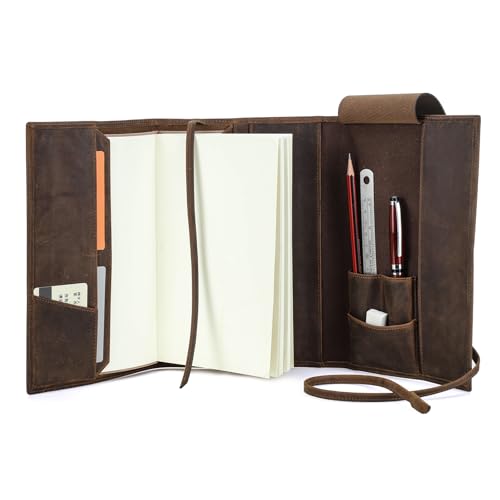 Hiram A5 Notebook Leder Cover Echtleder Schutzhülle für A5 Notebook mit Stiftschlitz und Lederband Notizblock Aufbewahrung Cover Hiram A5 Notebook Leder Cover Echtleder Schutzhülle für A5 Notebook mit Stiftschlitz und Lederband Notizblock Aufbewahrung Cover von Hiram