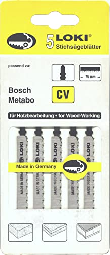LOKI Stichsägeblätter T 1 B, 50-101 für Holzbearbeitung - passend für BOSCH und METABO - 5 Stk. pro Packung von Hirschmann Simmerl GmbH