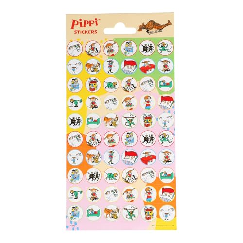 60 Sticker * PIPPI * für Kinder zum Kindergeburtstag und Party | 1 Bogen mit 60x runde Aufkleber, je 15mm | Mitgebsel Basteln Verkleiden Sticker Kinder Geburtstag Astrid Lindgren 60 Sticker * PIPPI * für Kinder zum Kindergeburtstag und Party | 1 Bogen mit 60x runde Aufkleber, je 15mm | Mitgebsel Basteln Verkleiden Sticker Kinder Geburtstag Astrid Lindgren von Hisab/Joker