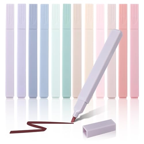 Hisdricus 12 Stück Pastell Textmarker Set, Highlighter Pen, Milde Farben, Kein Ausbluten, Perfekt für Journaling, Notizen, Bibel marker, Schule und Bürobedarf Hisdricus 12 Stück Pastell Textmarker Set, Highlighter Pen, Milde Farben, Kein Ausbluten, Perfekt für Journaling, Notizen, Bibel marker, Schule und Bürobedarf von Hisdricus