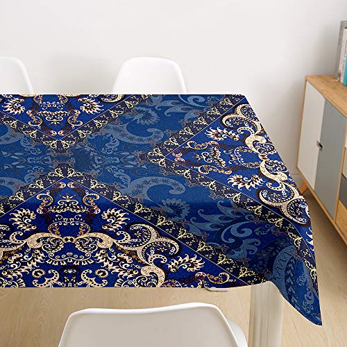 Hiser Tischdecke Outdoor Abwaschbar, Wasserabweisende Staubdichte Küche Esstisch Tischdecke Rechteckig Desktop Dekorative Tuch Hotel Bankett Party (C,60x60cm) von Hiser