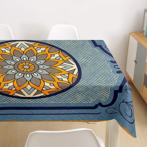 Hiser Tischdecke Outdoor Abwaschbar, Wasserabweisende Staubdichte Küche Esstisch Tischdecke Rechteckig Desktop Dekorative Tuch Hotel Bankett Party (F,60x60cm) von Hiser