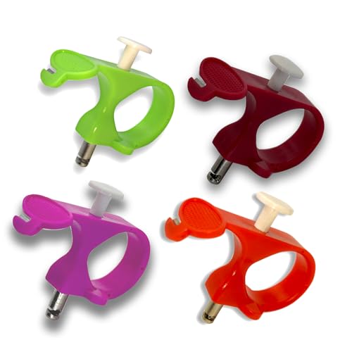 Hisew 3-in-1-Handnähwerkzeug-Set – Nadelabzieher, Fingerhut und Fadenschneider in einem – zufällige Farbe (2 Stück) von Hisew