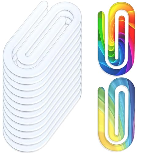 Sublimationsdruck-Clips, Jumbo-Büroklammern, transparent, für Wärmeübertragung, DIY-Design (10,2 x 5,1 cm) von Hispqser