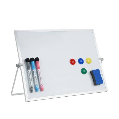 Hisredsun Kleines Whiteboard mit Ständer, 40x30cm Doppelseitiges A3 Mini-Magnet-Whiteboard mit 3 Stiften und 1 Radiergummi,Tragbare Whiteboard-Staffelei für Klassenzimmer, Zuhause und Büro Hisredsun Kleines Whiteboard mit Ständer, 40x30cm Doppelseitiges A3 Mini-Magnet-Whiteboard mit 3 Stiften und 1 Radiergummi,Tragbare Whiteboard-Staffelei für Klassenzimmer, Zuhause und Büro von Hisredsun