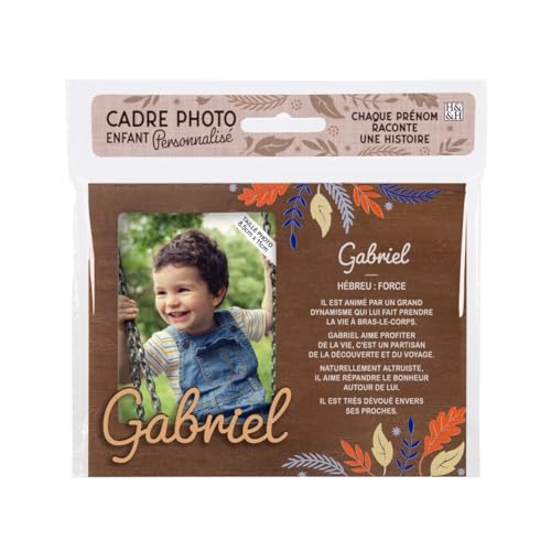 Bilderrahmen aus Holz, personalisierbar, Gabriel – Dekoration für Kinderzimmer – einzigartiges und originelles Geschenk – ideal für Geburt, Taufe, Geburtstag – Rahmen mit graviertem Vornamen – Bilderrahmen aus Holz, personalisierbar, Gabriel – Dekoration für Kinderzimmer – einzigartiges und originelles Geschenk – ideal für Geburt, Taufe, Geburtstag – Rahmen mit graviertem Vornamen – von History & Heraldry