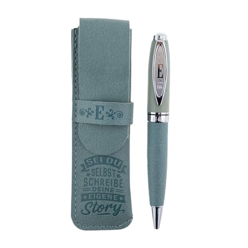 History & Heraldry Bamboo Persönlicher und individueller Kuli Kugelschreiber Stift mit Namen und Spruch Personalisiertes Etui Monogramm-Design persönliches Geschenk (Kuli E) von History & Heraldry