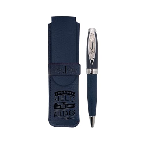 History & Heraldry Bamboo Persönlicher und individueller Kuli Kugelschreiber Stift mit Namen und Spruch Personalisiertes Etui Monogramm-Design persönliches Geschenk (Kuli Jan) von History & Heraldry