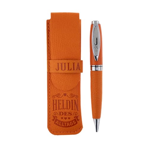History & Heraldry Bamboo Persönlicher und individueller Kuli Kugelschreiber Stift mit Namen und Spruch Personalisiertes Etui Monogramm-Design persönliches Geschenk (Kuli Julia) von History & Heraldry